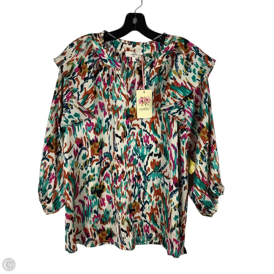 Top Long Sleeve By Entro In Multi-colored, Size: L