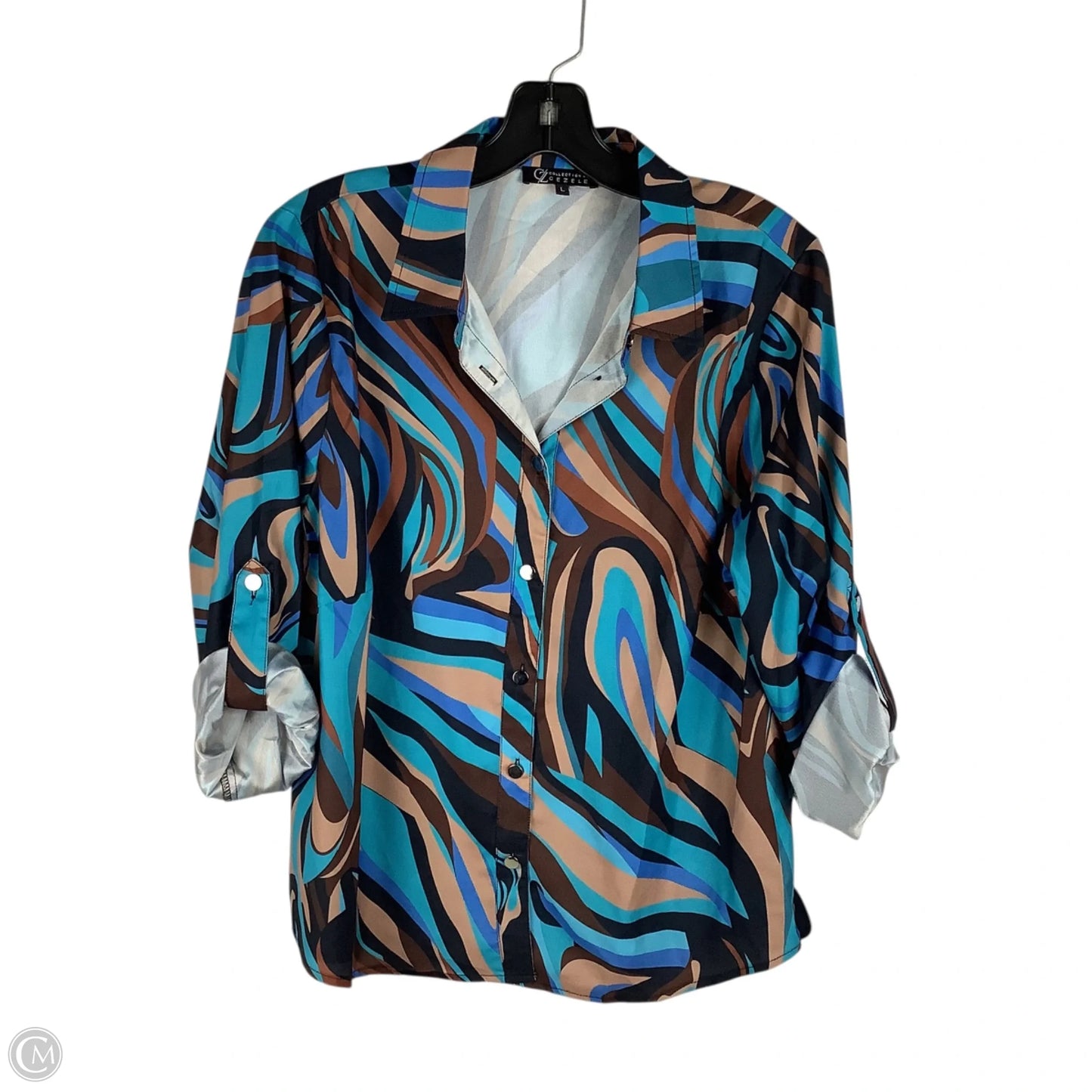 Top Long Sleeve By Clothes Mentor In Multi-colored, Size: L