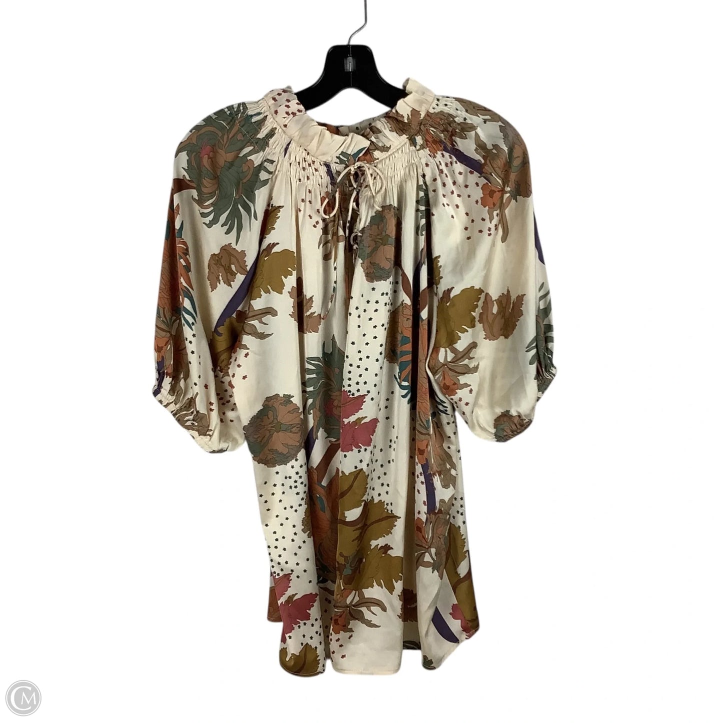 Top Short Sleeve By Jodifl In Cream, Size: L