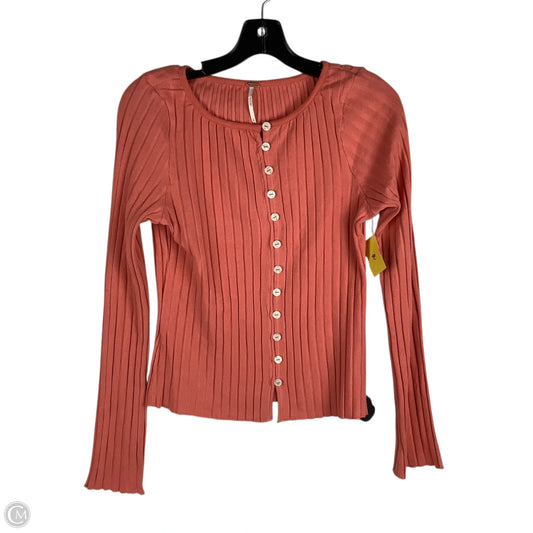 Top Long Sleeve By Free People In Orange, Size: L
