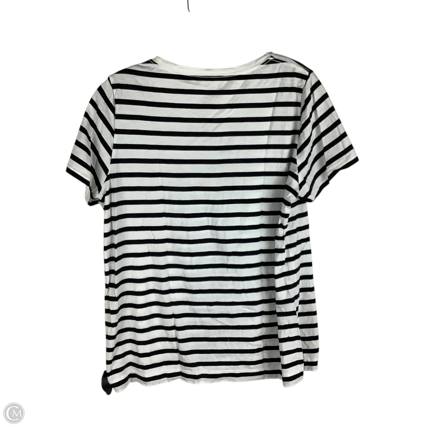 Top Short Sleeve Designer By Kate Spade In Striped Pattern, Size: L