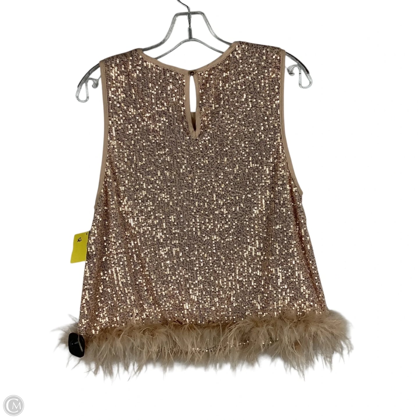 Top Sleeveless By Entro In Gold, Size: M
