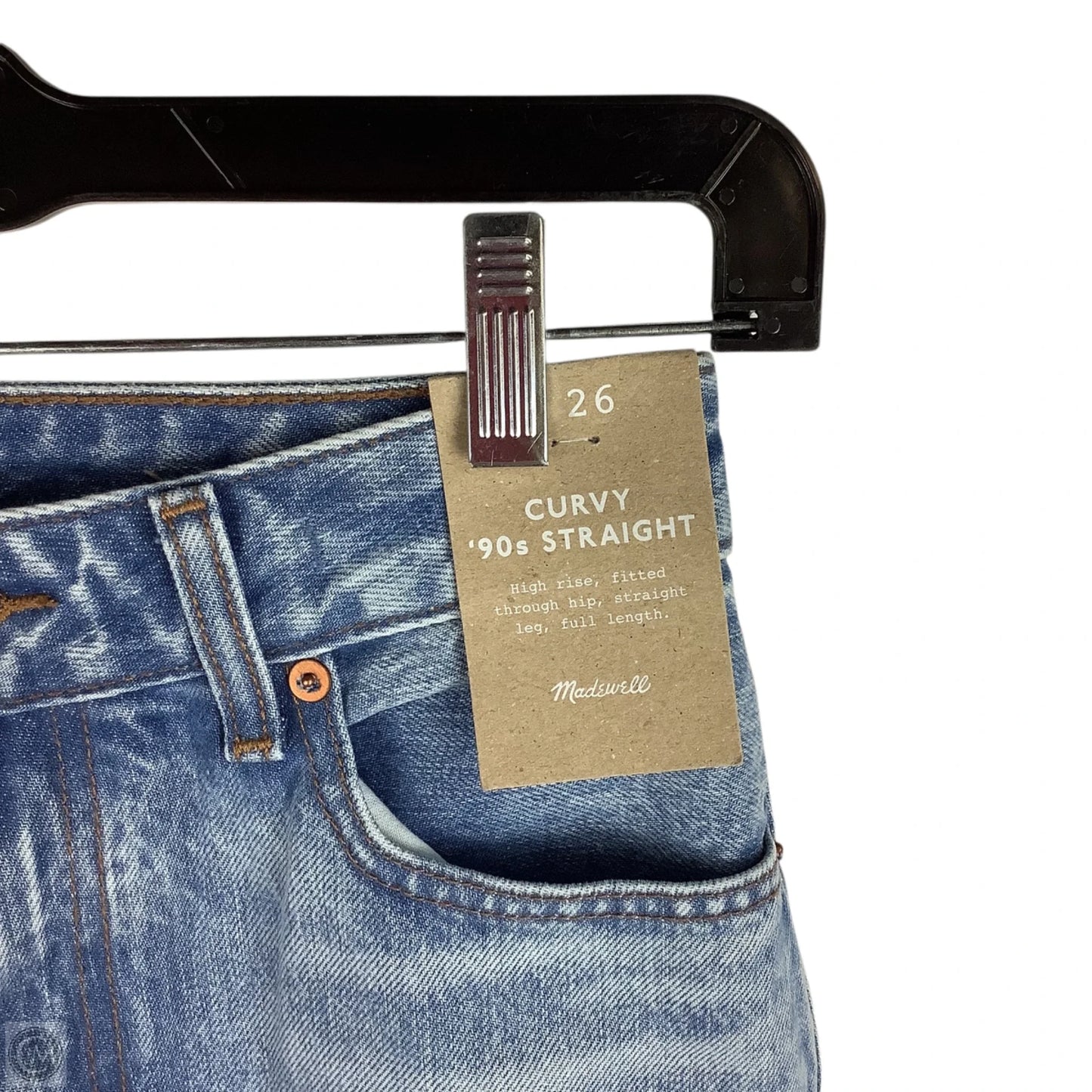 Jeans Straight By Madewell In Blue Denim, Size: 2 (26)