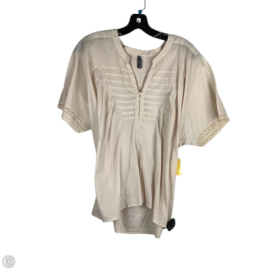 Top Short Sleeve By Free People In Cream, Size: M