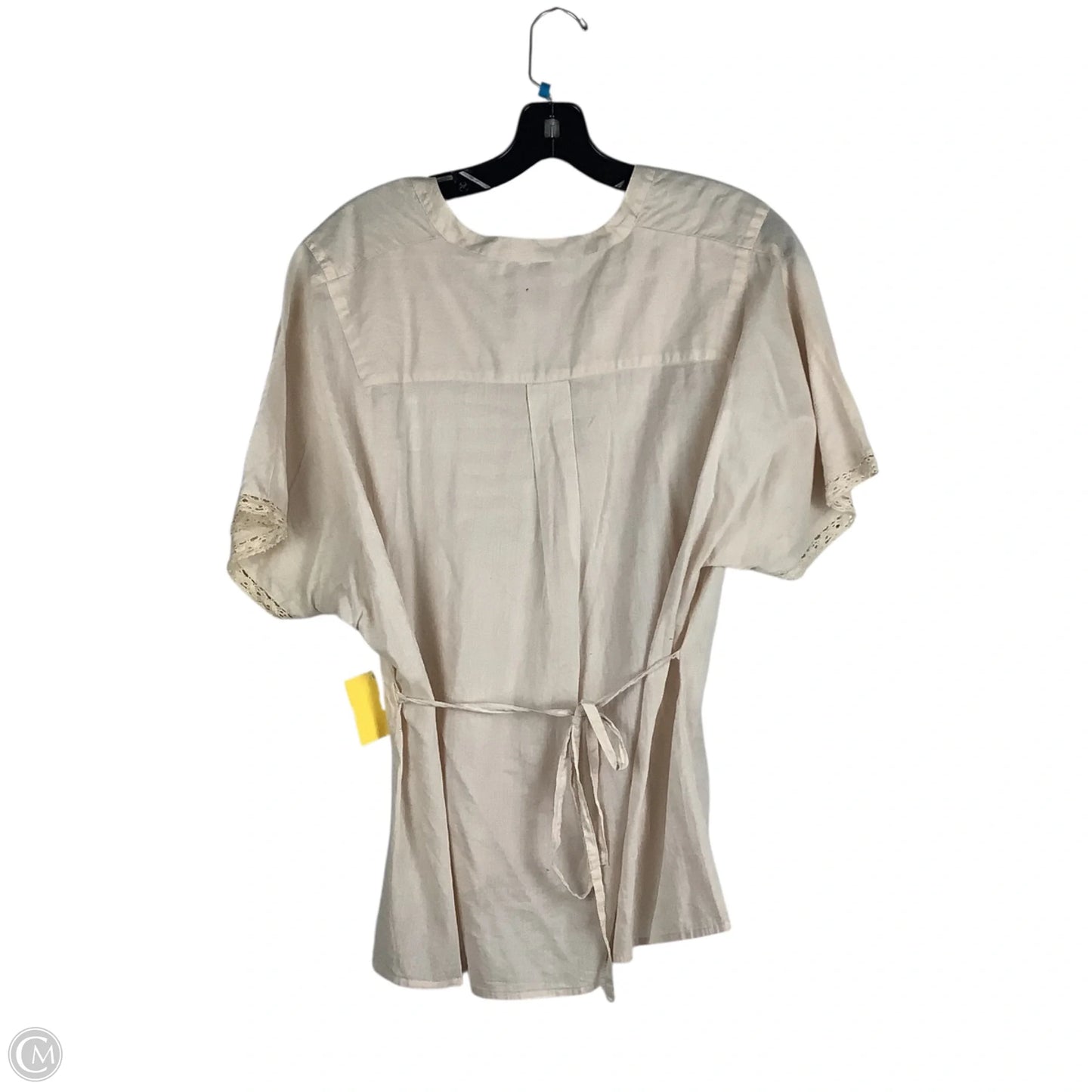 Top Short Sleeve By Free People In Cream, Size: M