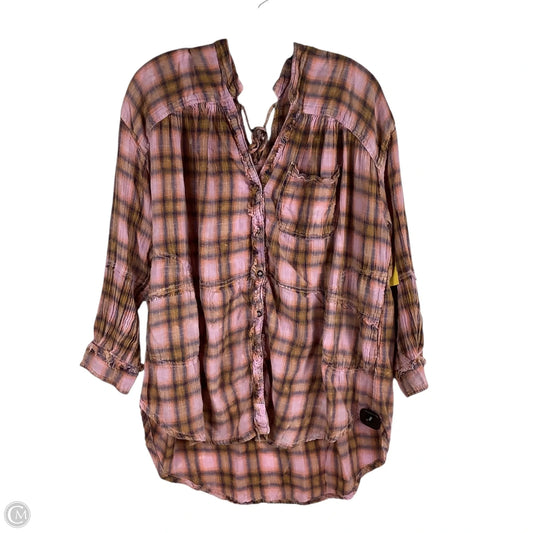Top Long Sleeve By We The Free In Pink, Size: L