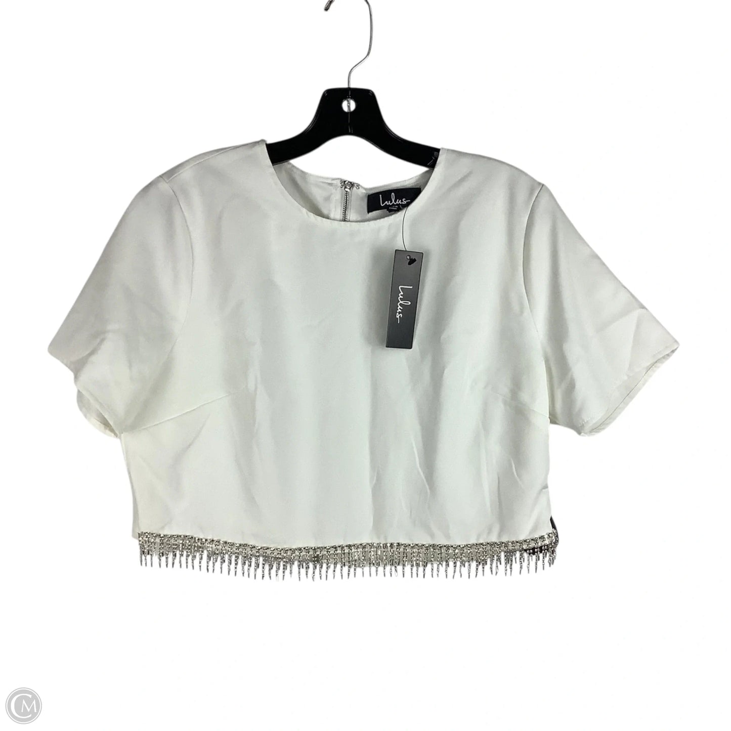 Top Short Sleeve By Lulus In White, Size: Xl