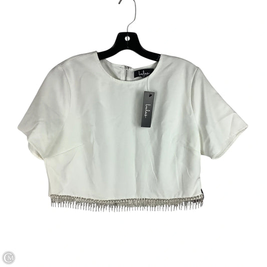 Top Short Sleeve By Lulus In White, Size: Xl