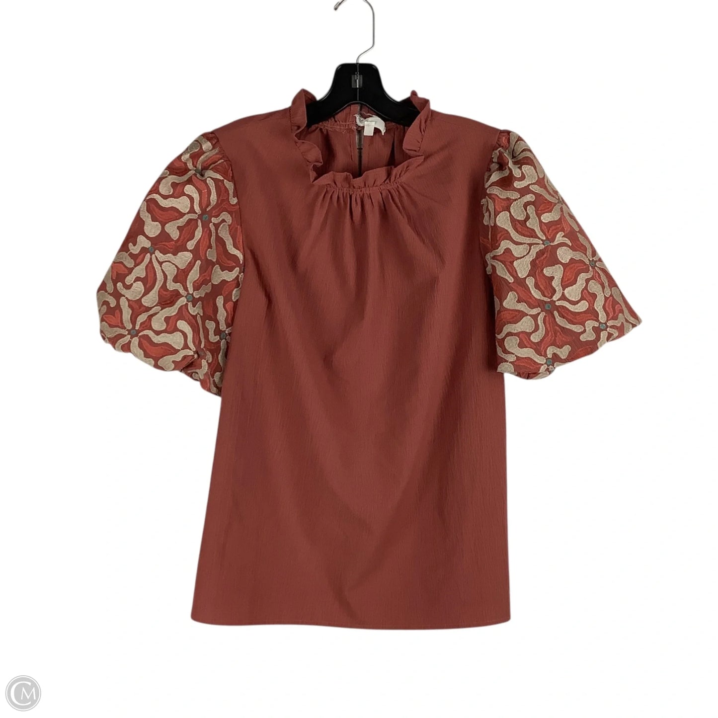 Top Short Sleeve By Entro In Brown, Size: S