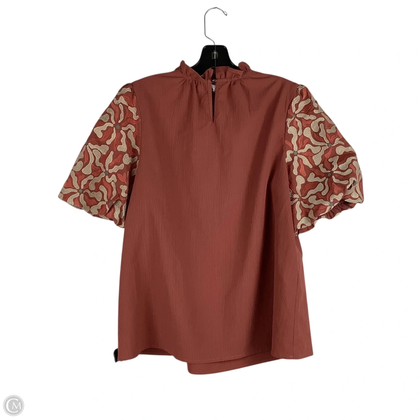 Top Short Sleeve By Entro In Brown, Size: S