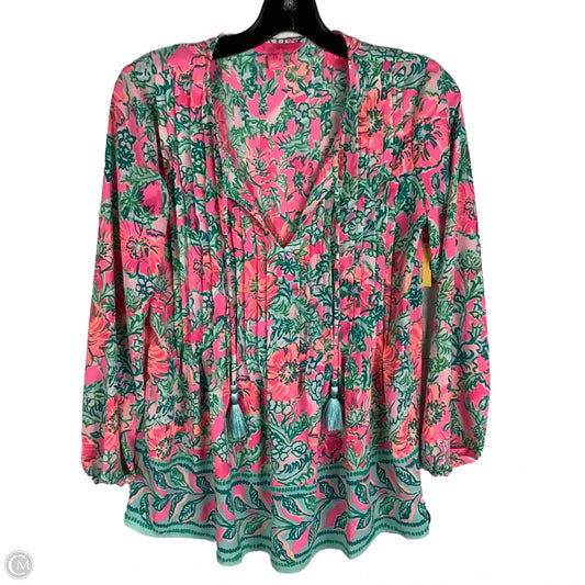 Top Long Sleeve Designer By Lilly Pulitzer In Multi-colored, Size: Xs