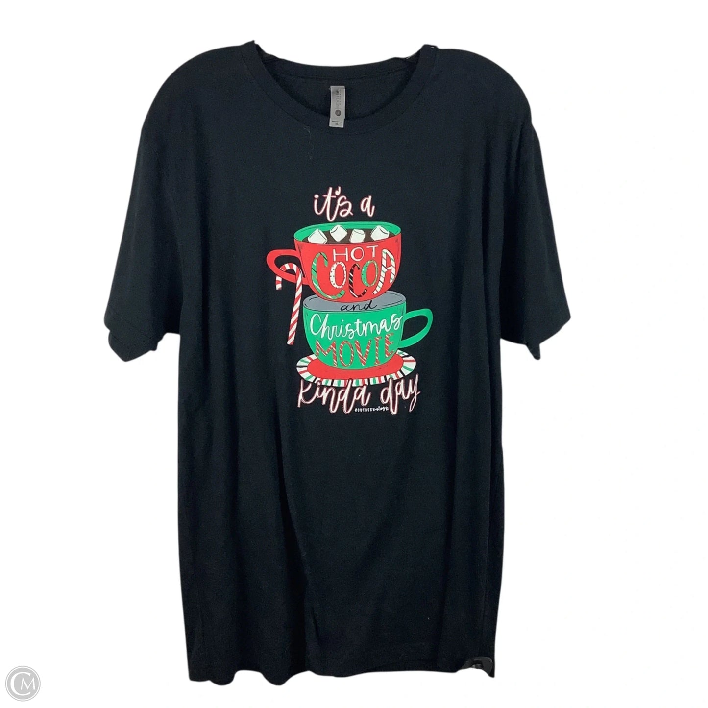 Top Short Sleeve By Clothes Mentor In Black, Size: Xl