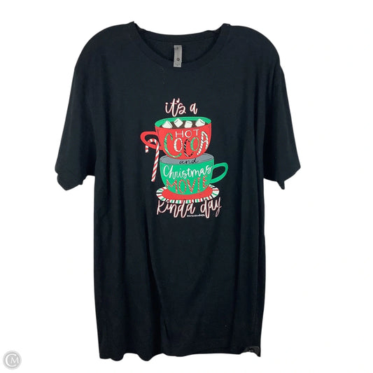 Top Short Sleeve By Clothes Mentor In Black, Size: Xl