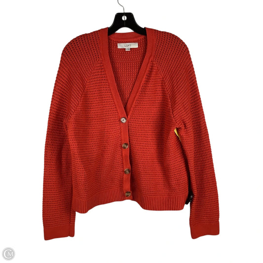 Cardigan By Loft In Red, Size: L