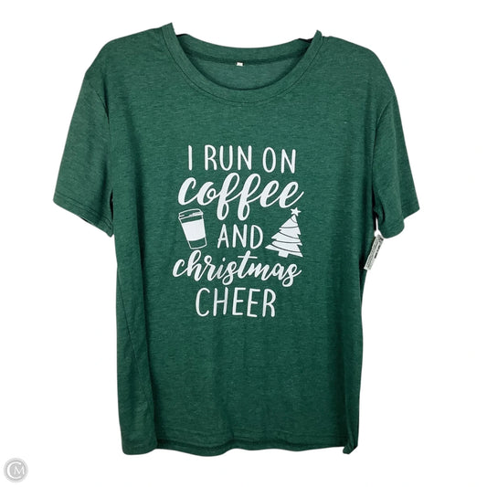 Top Short Sleeve Basic By Clothes Mentor In Green, Size: L