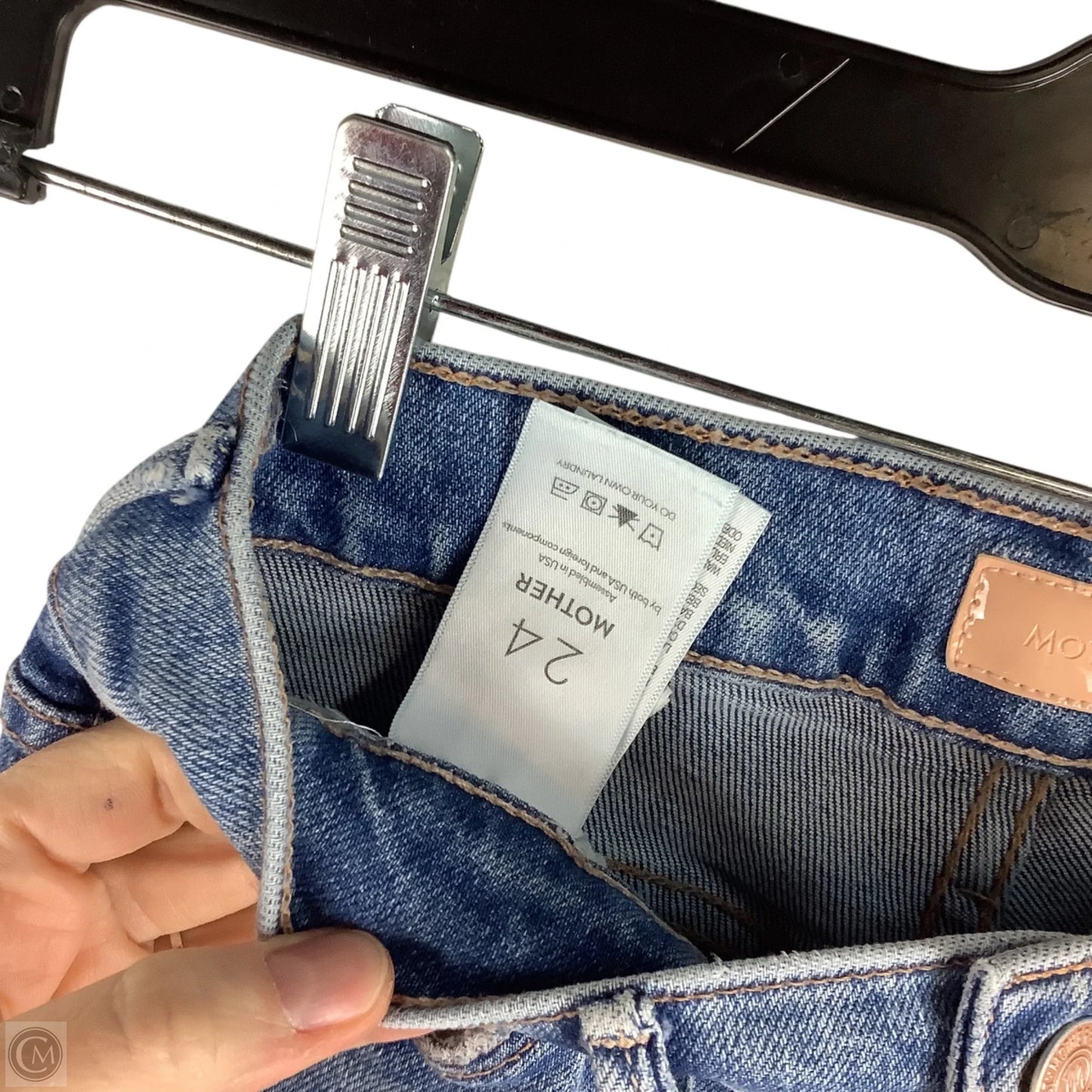 Jeans Skinny By Mother In Blue Denim, Size: 0 (24)