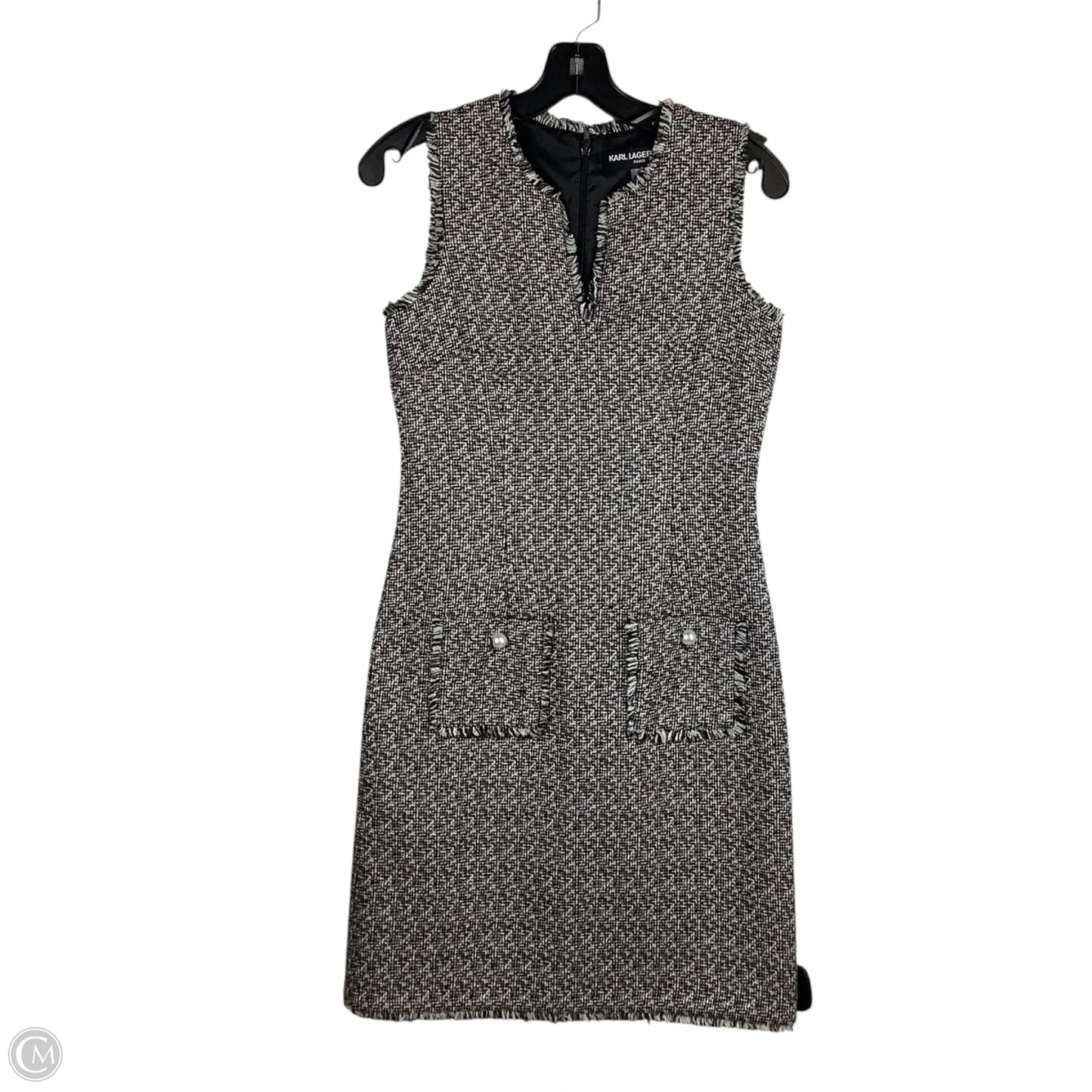 Dress Designer By Karl Lagerfeld In Grey, Size: 2