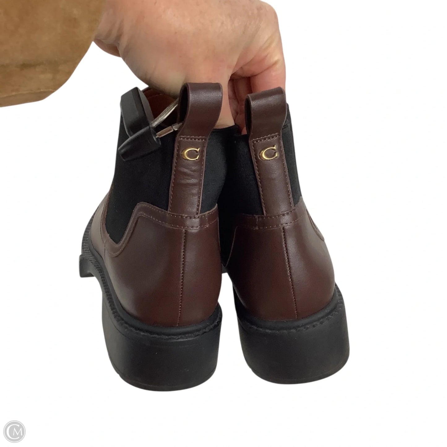 Boots Designer By Coach In Brown, Size: 7