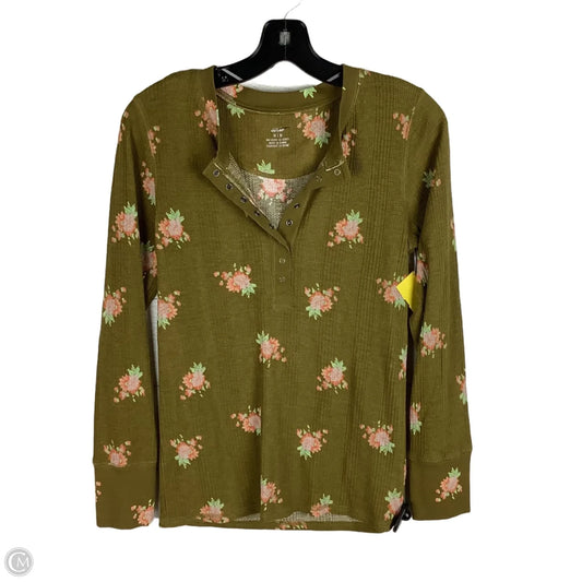 Top Long Sleeve By Aerie In Green, Size: M