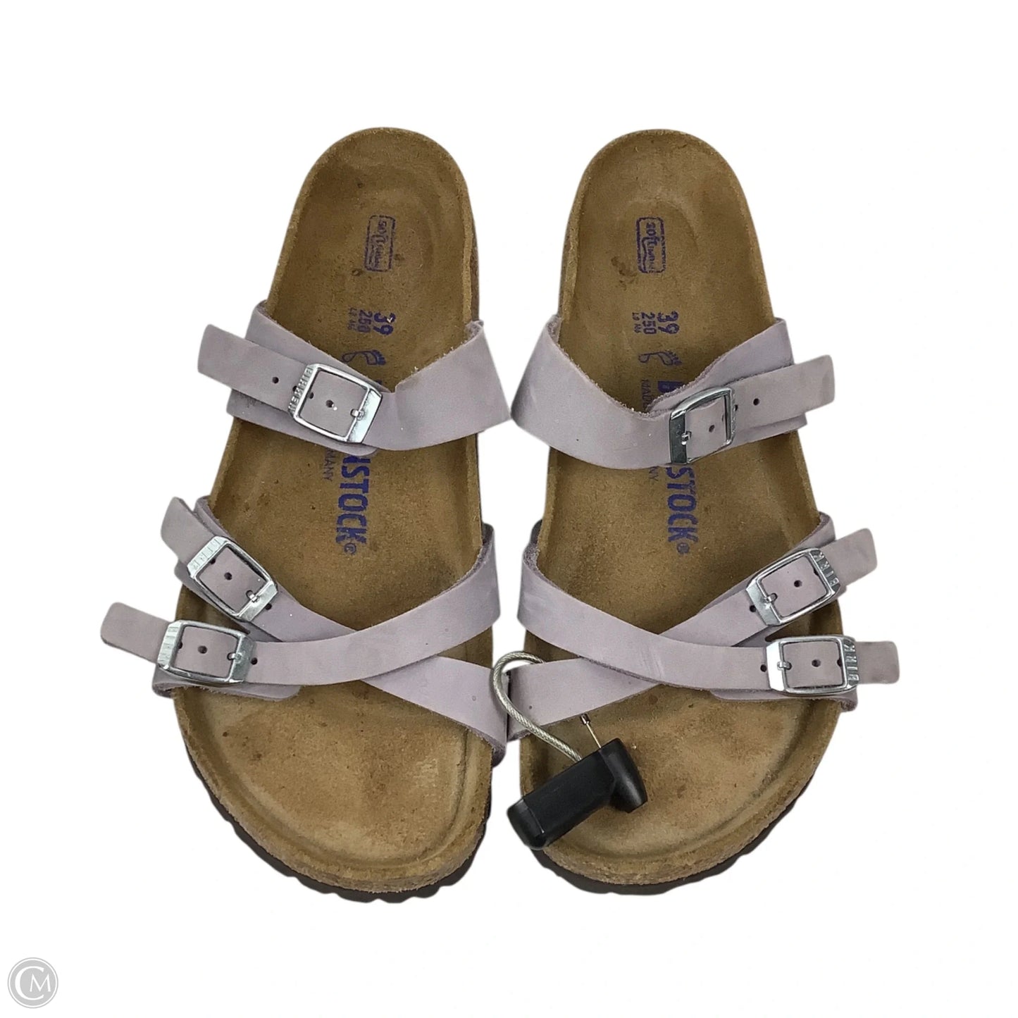 Sandals Flats By Birkenstock In Purple, Size: 8 (39)