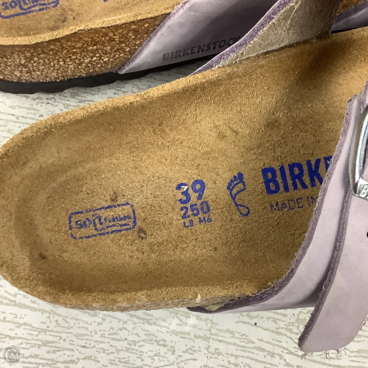 Sandals Flats By Birkenstock In Purple, Size: 8 (39)