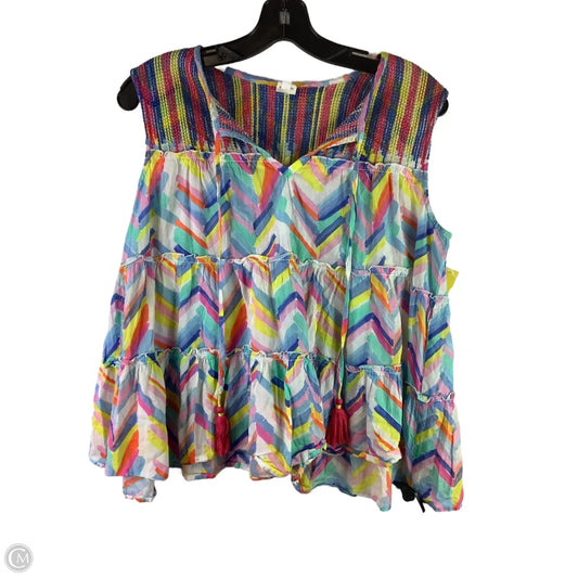Top Sleeveless By Ivy Jane In Multi-colored, Size: M
