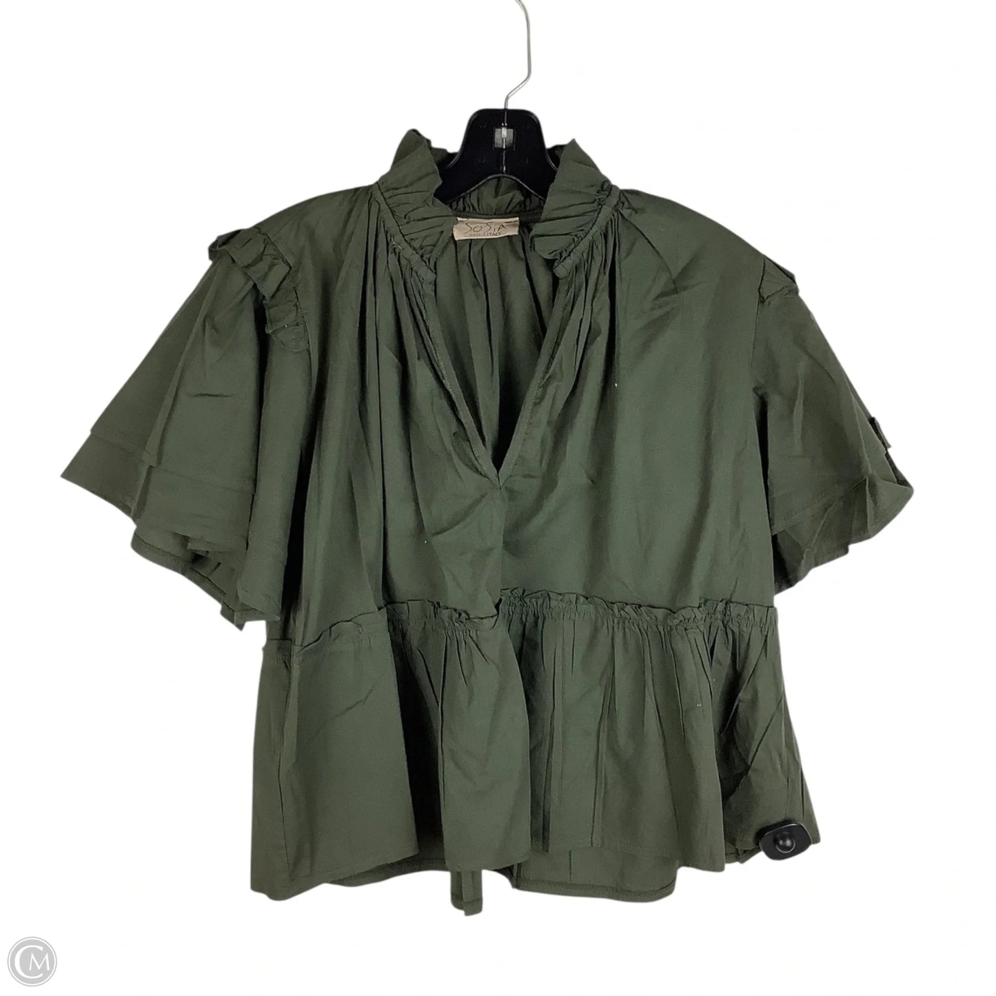 Top Short Sleeve By Cmc In Geometric Pattern, Size: Est. M