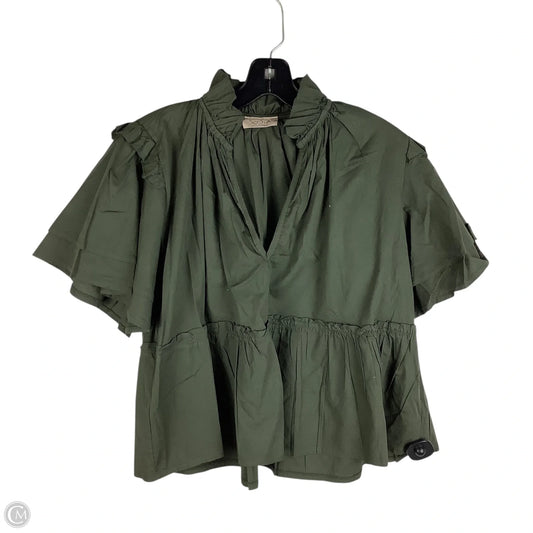 Top Short Sleeve By Cmc In Geometric Pattern, Size: Est. M