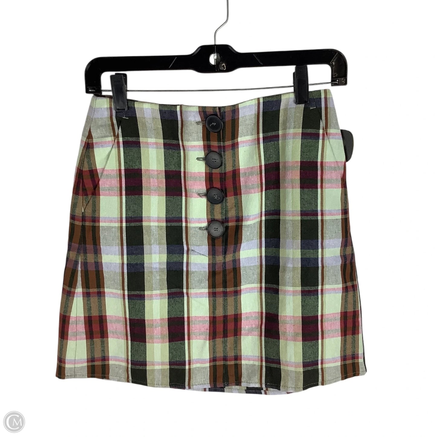 Skirt Mini & Short By Mng In Plaid Pattern, Size: 4