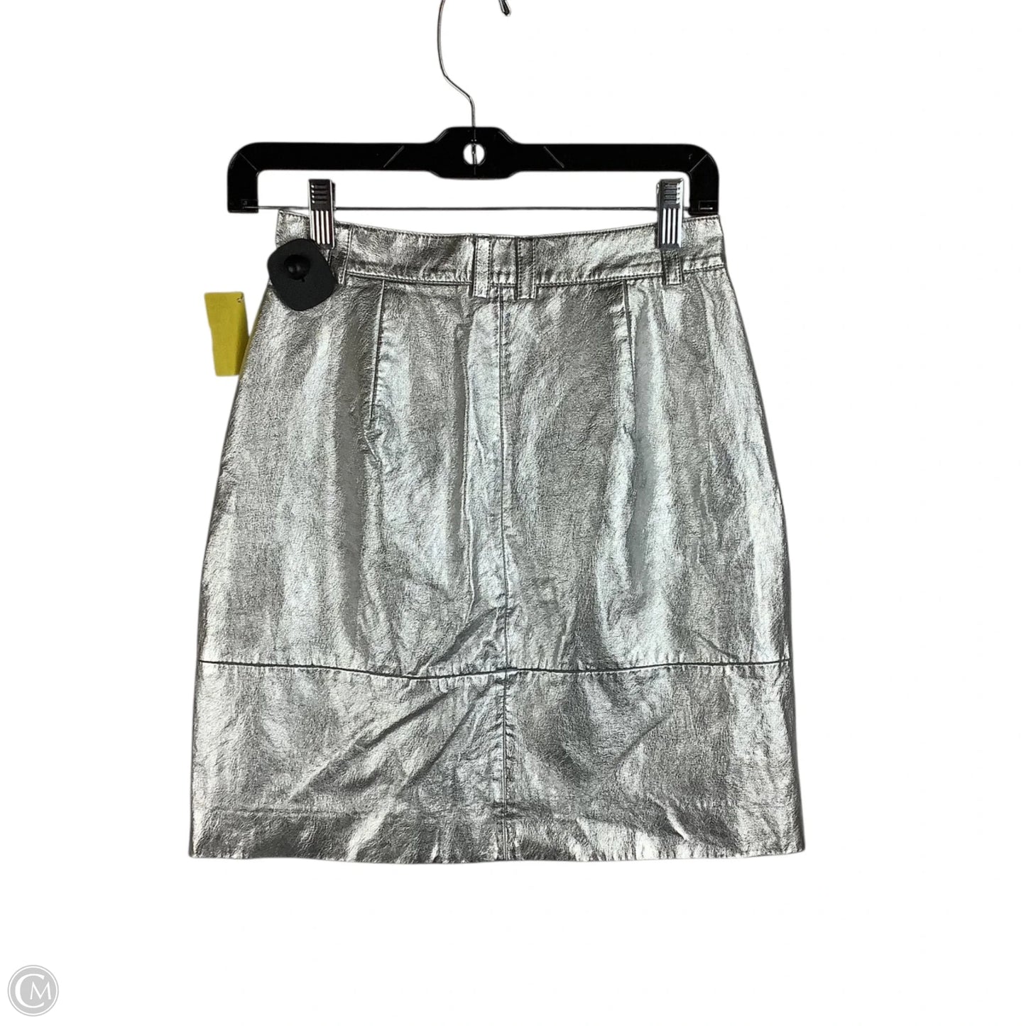 Skirt Midi By Clothes Mentor In Silver, Size: Est. 2