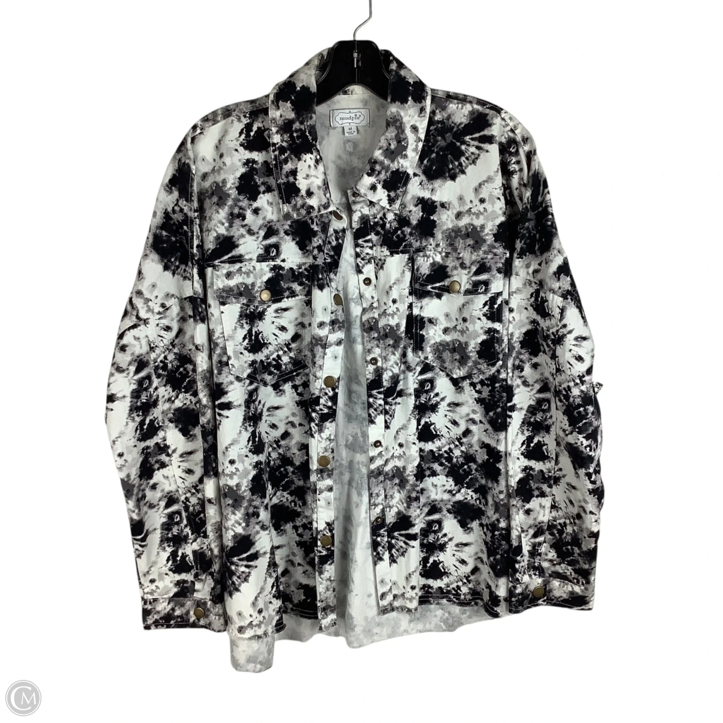 Jacket Utility By Mudpie In Tie Dye Print, Size: M