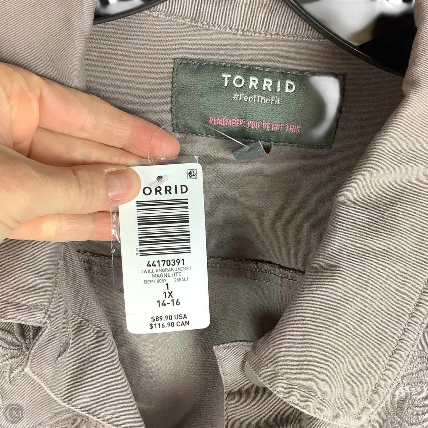 Jacket Other By Torrid In Grey, Size: 1x