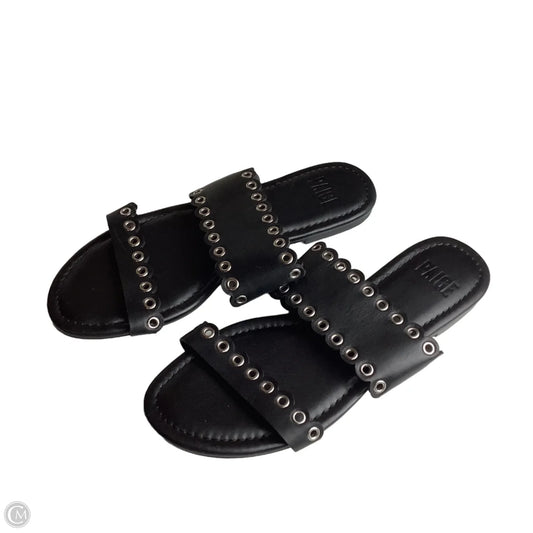 Sandals Flats By Paige In Black, Size: 6.5