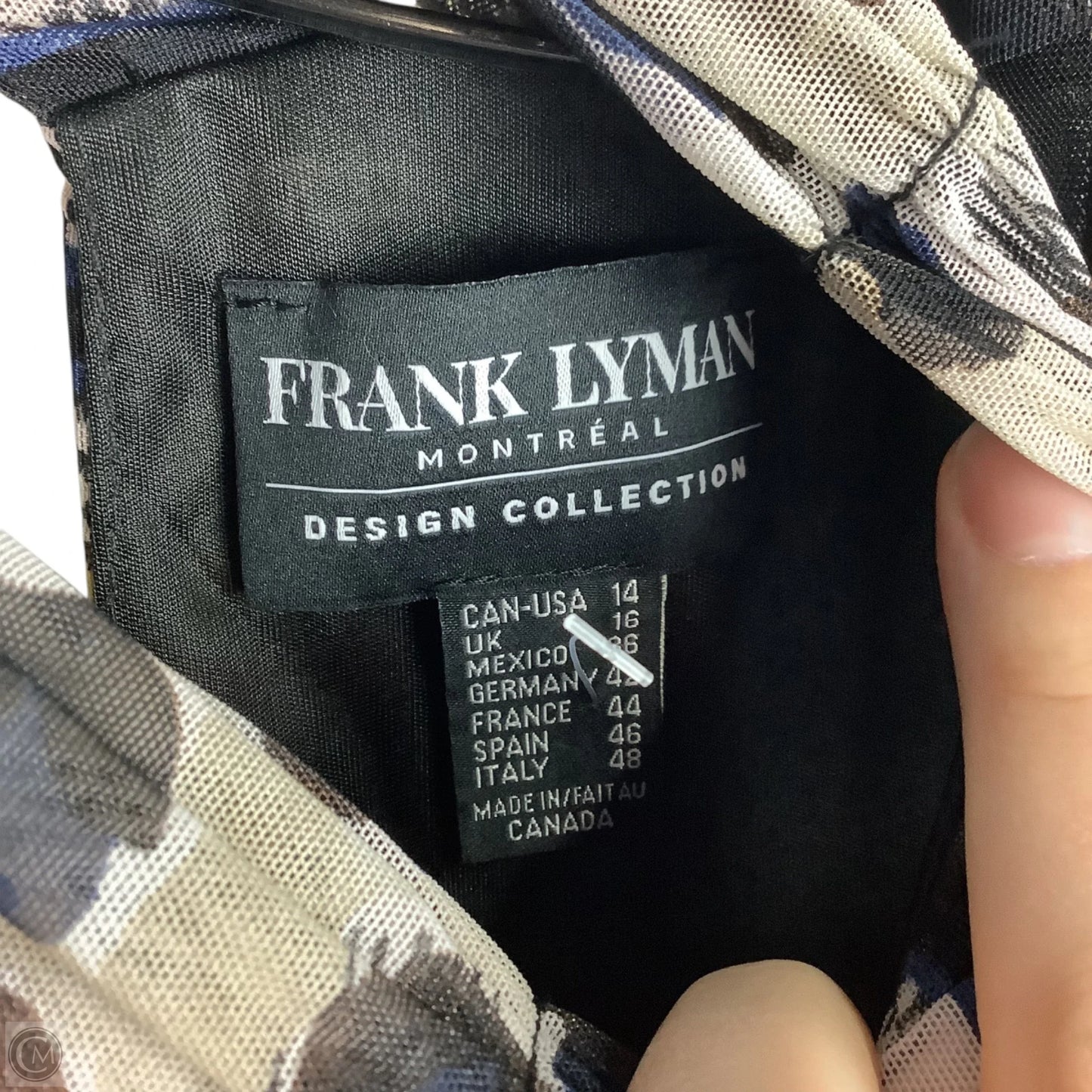 Top Long Sleeve By Frank Lyman In Multi-colored, Size: 14