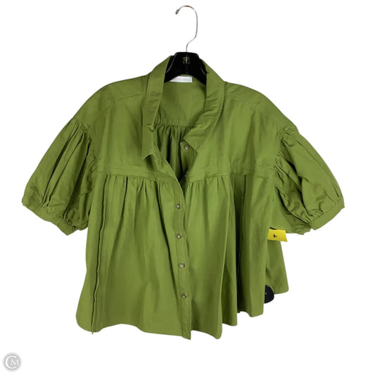 Top Short Sleeve By Ces Femme In Green, Size: L