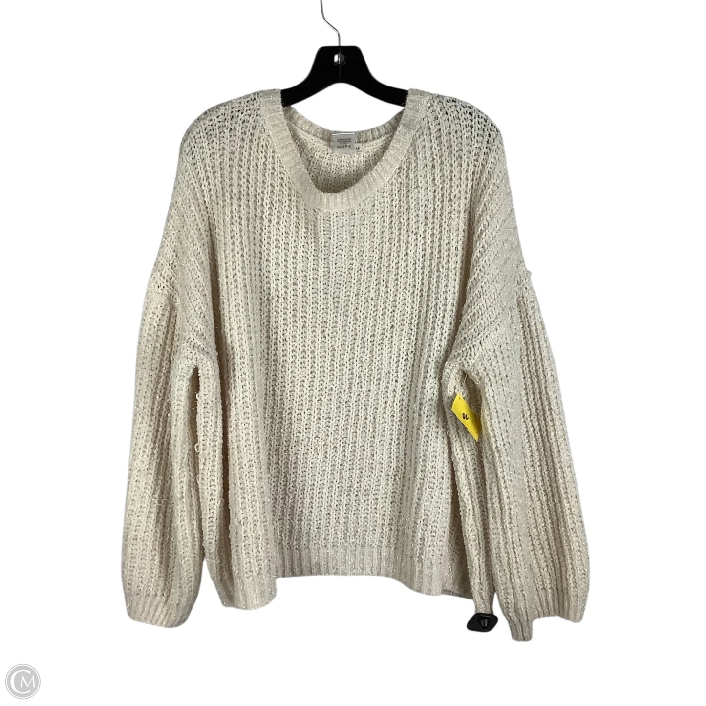 Sweater By Main Strip In Cream, Size: L