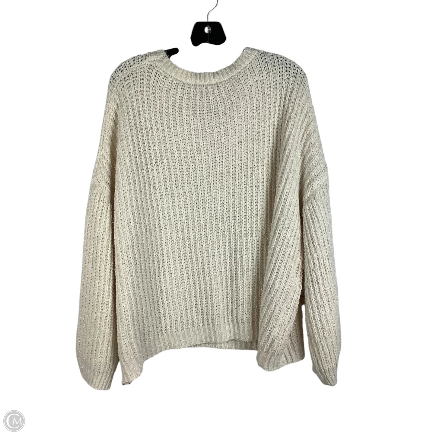 Sweater By Main Strip In Cream, Size: L