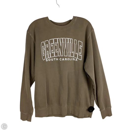 Sweatshirt Crewneck By Clothes Mentor In Brown, Size: M