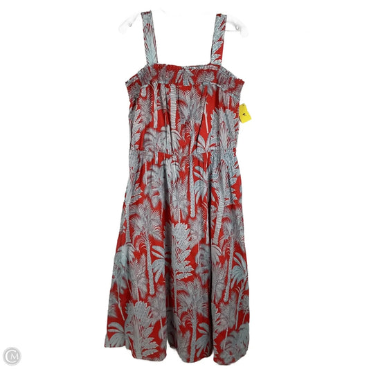 Dress Casual Midi By Talbots In Blue & Red, Size: 12