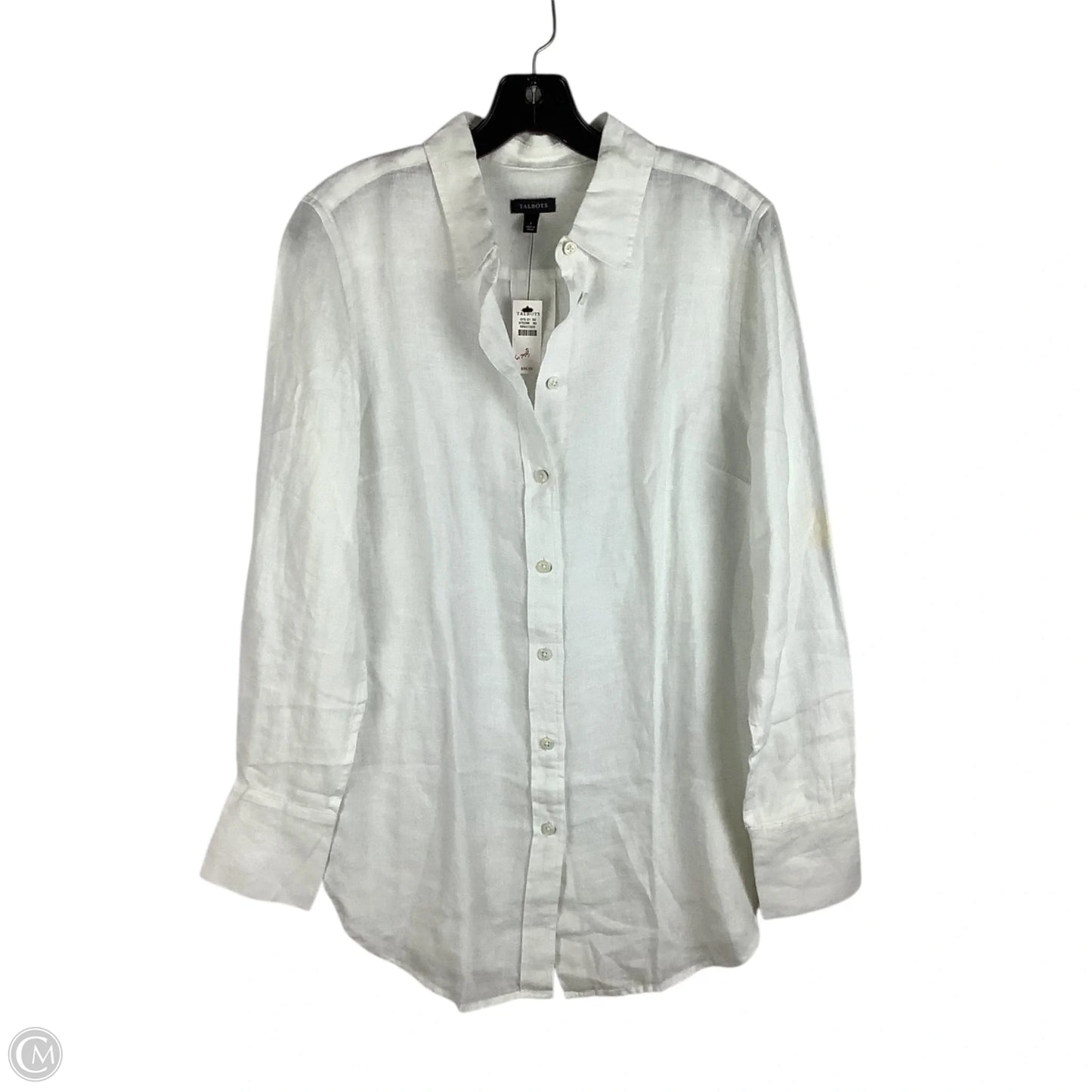 Top Long Sleeve By Talbots In White, Size: S