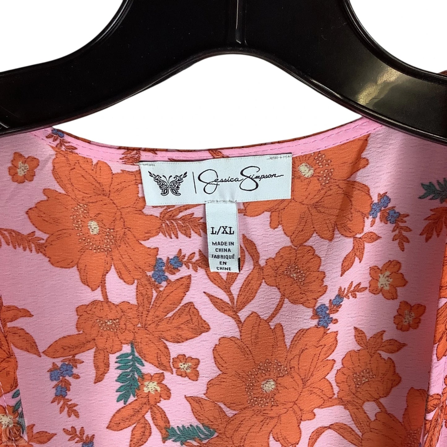 Kimono By Jessica Simpson In Orange & Pink, Size: L/XL