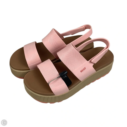 Sandals Heels Platform By Reef In Pink, Size: 9