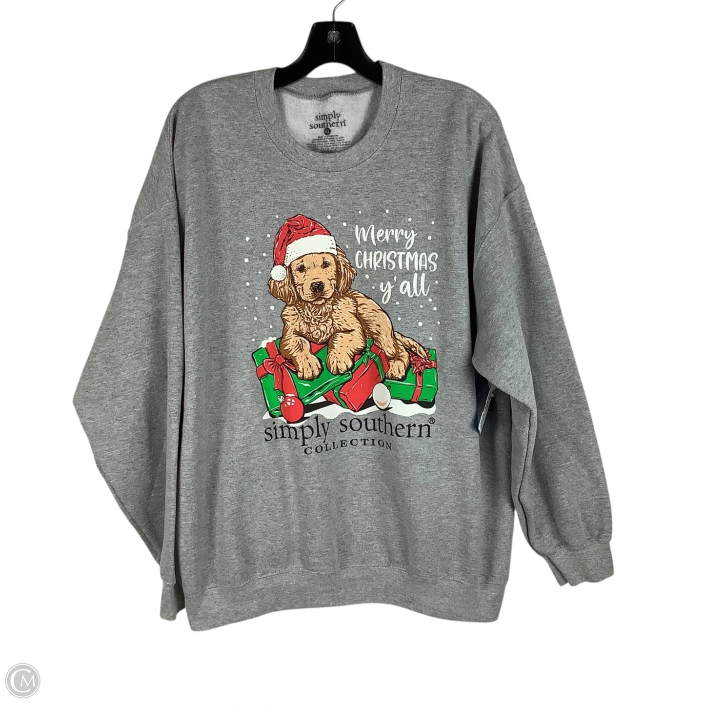 Sweatshirt Crewneck By Simply Southern In Grey, Size: Xl