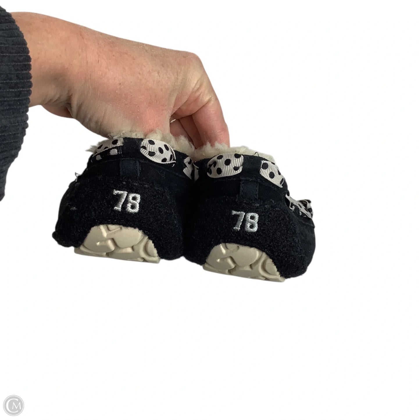 Slippers Designer By Ugg In Black, Size: 9