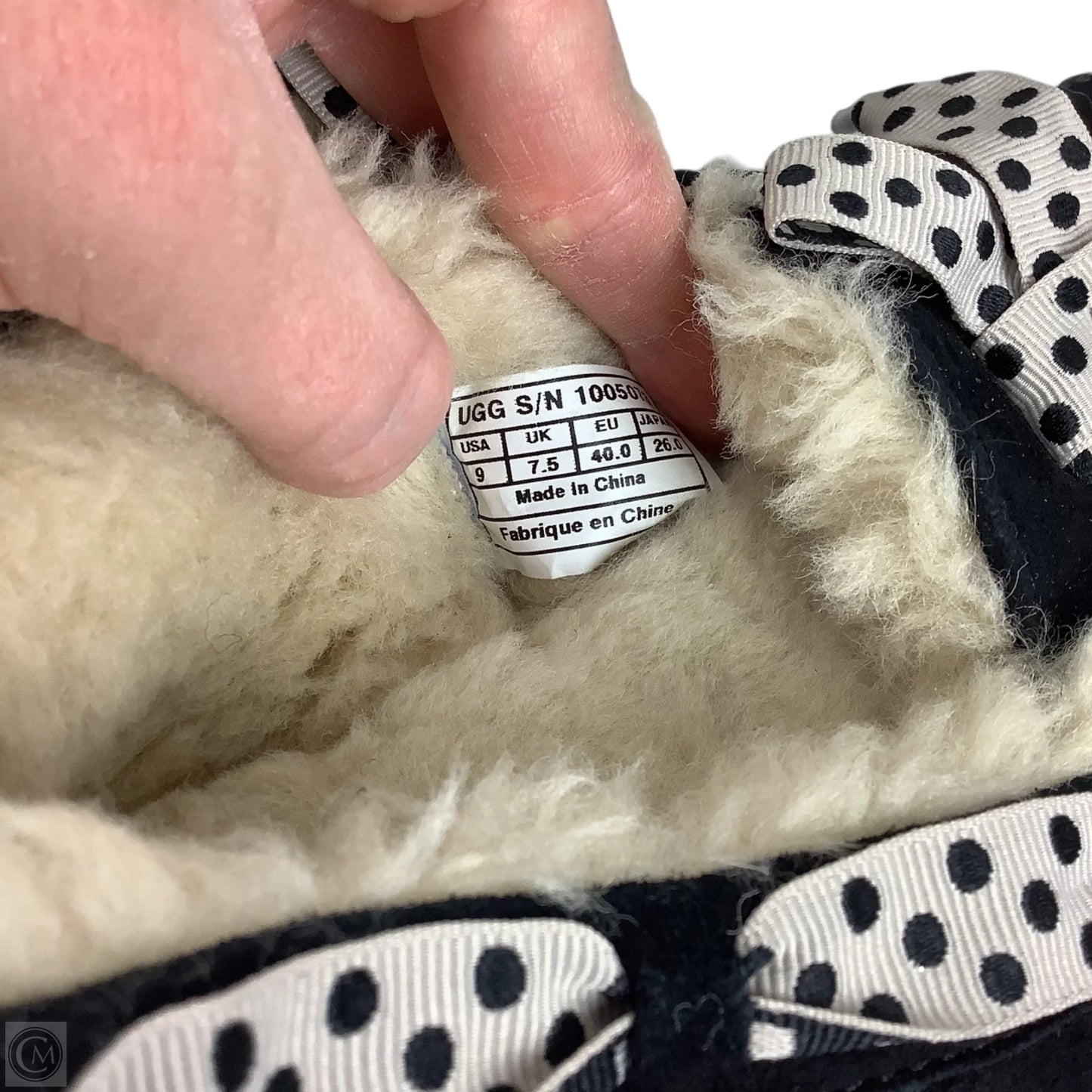 Slippers Designer By Ugg In Black, Size: 9