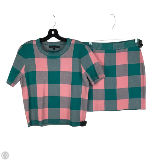 Skirt Set 2pc By English Factory In Checkered Pattern, Size: M