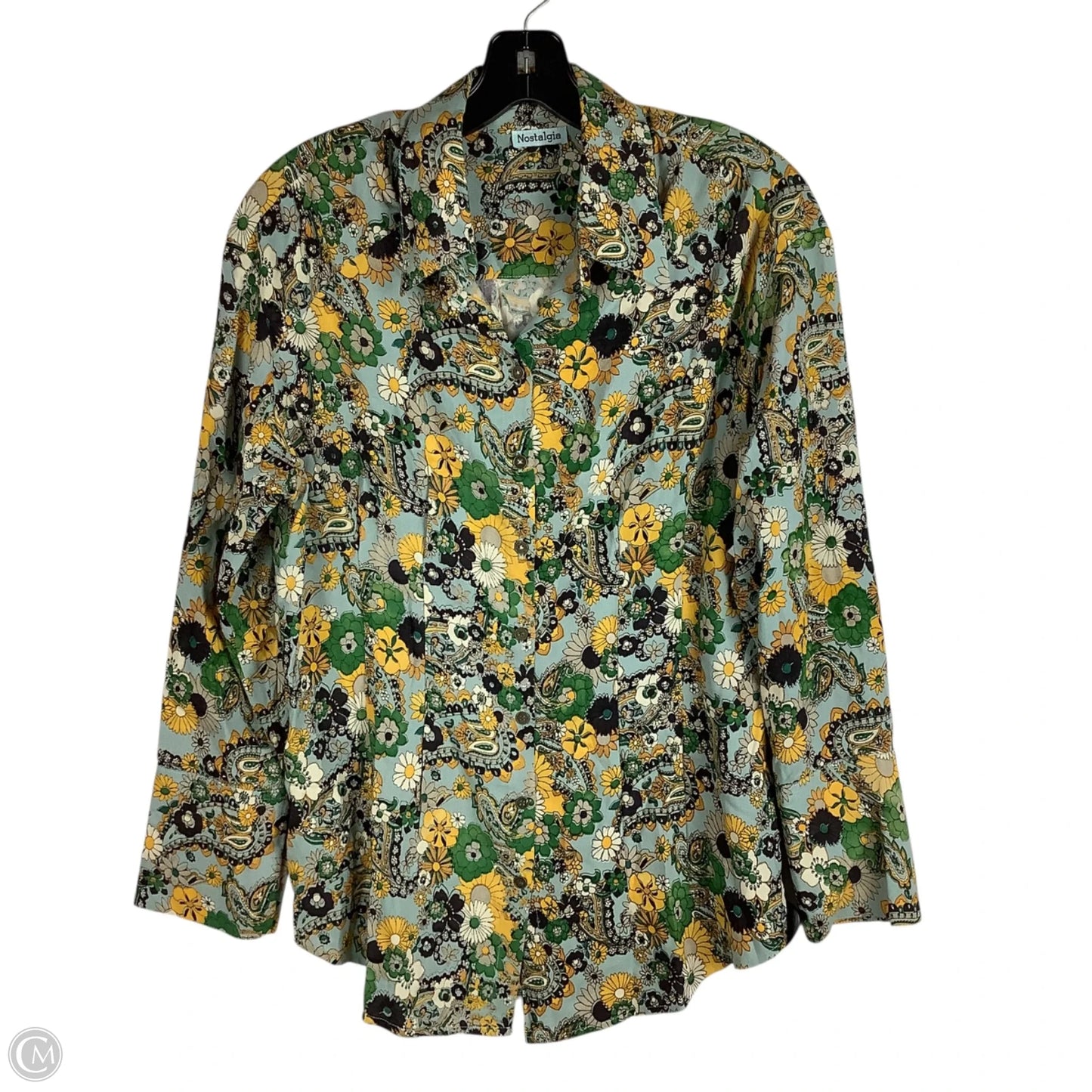 Top Long Sleeve By Clothes Mentor In Floral Print, Size: Est. M