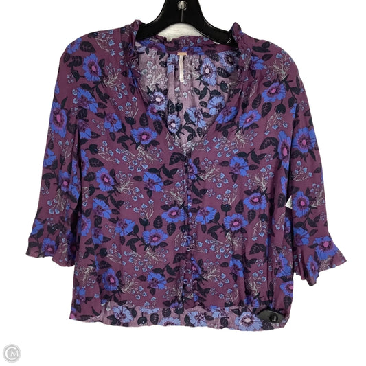 Top Long Sleeve By Free People In Purple, Size: Xs