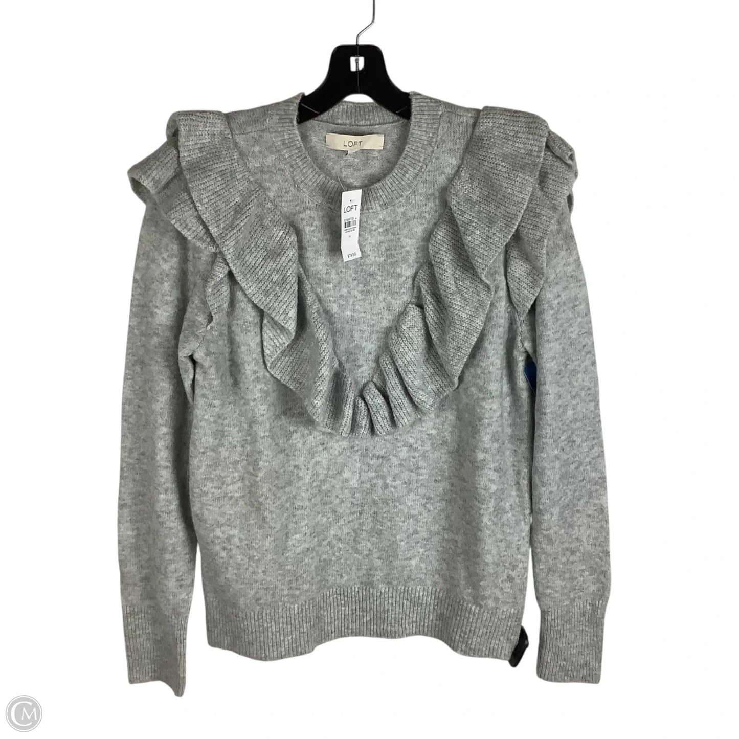 Sweater By Loft In Grey, Size: M