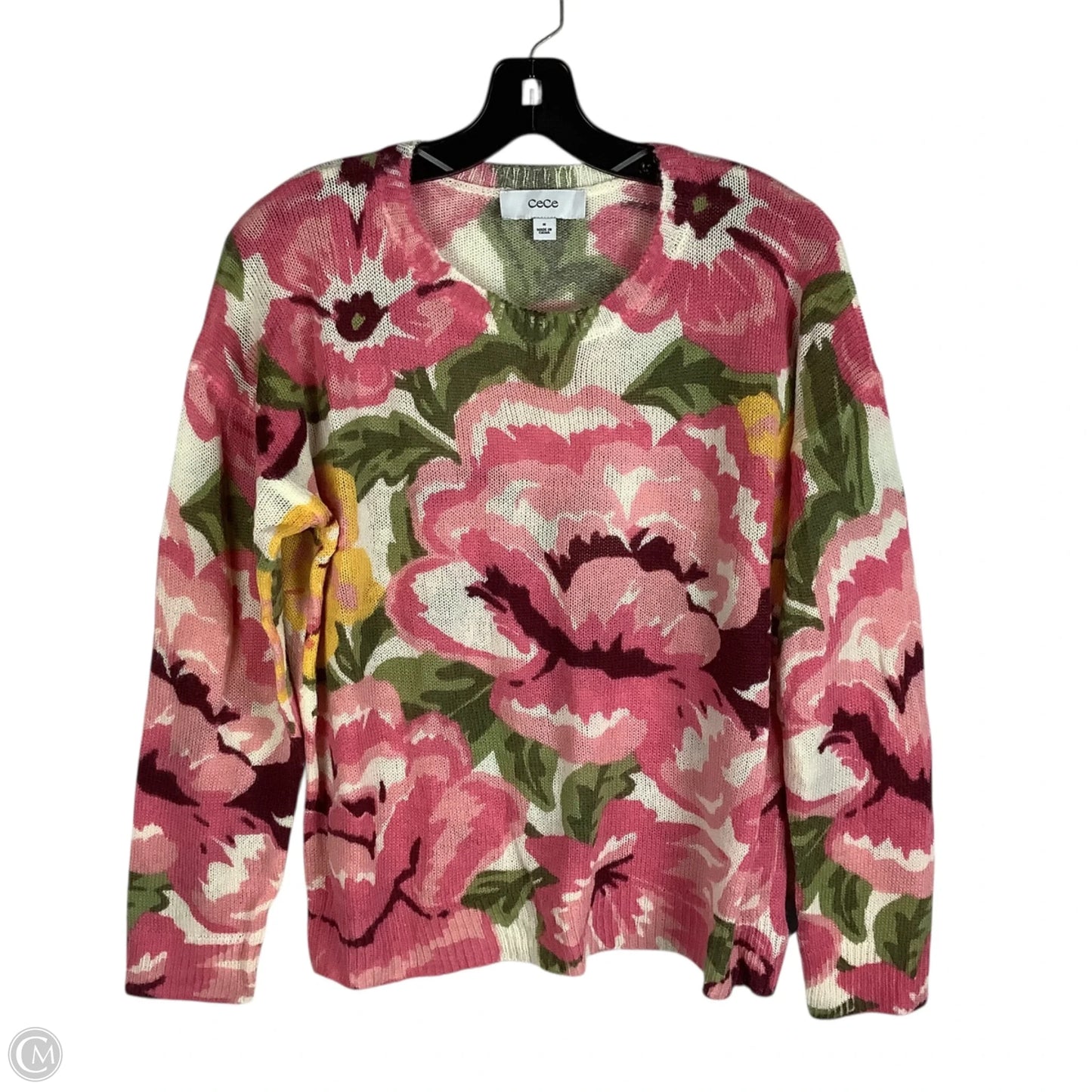 Sweater By Cece In Floral Print, Size: M